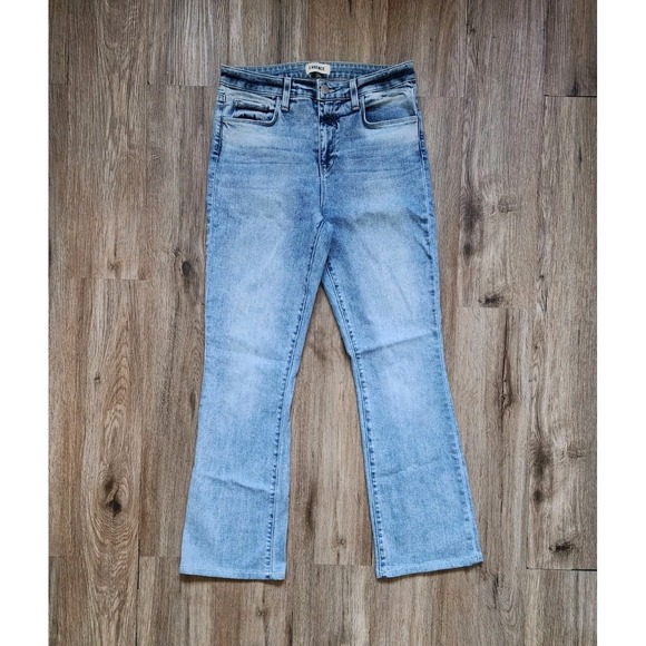 L'AGENCE Ruth High Rise Straight Jeans Size 28x29 Light Blue Wash Denim USA Made - Picture 1 of 7